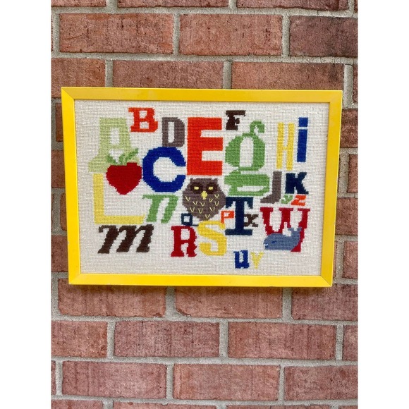 Alphabet & Owl Needlepoint, ABC's Needlepoint